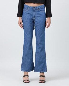 women high-rise bootcut jeans