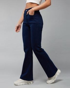 women high-rise bootcut jeans