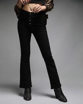 women high-rise bootcut jeans