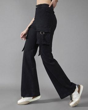 women high-rise bootcut jeans