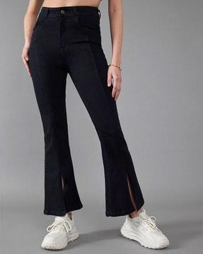 women high-rise bootcut jeans