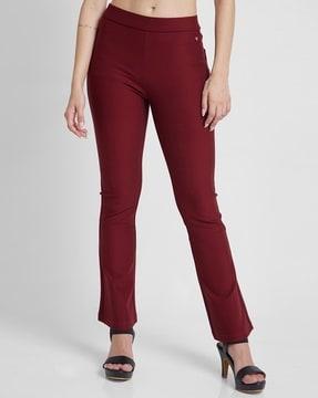 women high-rise bootcut trousers