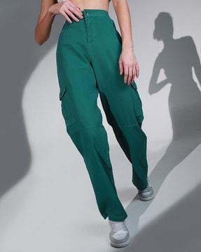 women high-rise cargo pants