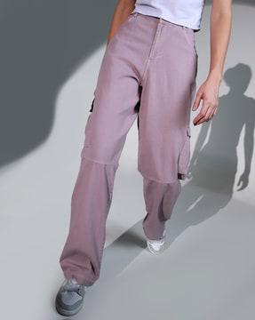 women high-rise cargo pants