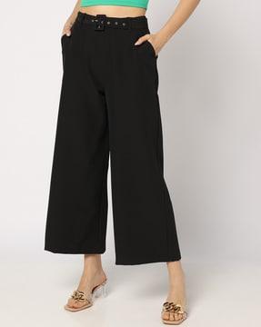 women high-rise culottes with belt