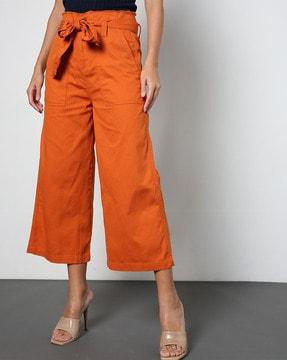 women high-rise culottes with insert pockets