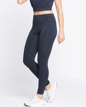 women high-rise fitted track pants