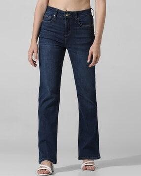 women high-rise flared jeans