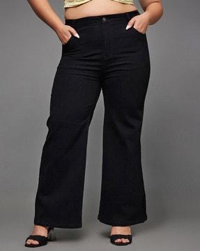 women high-rise flared jeans