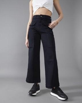 women high-rise flared jeans