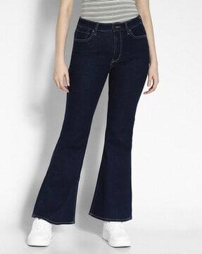 women high-rise flared jeans