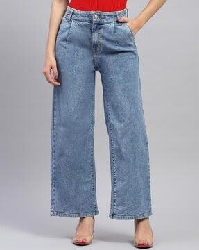 women high-rise jeans with insert pockets