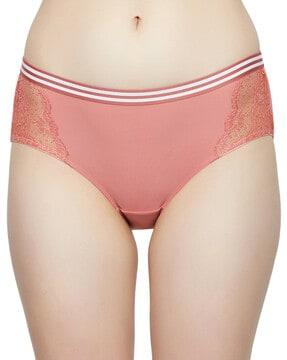 women high-rise lace hipster