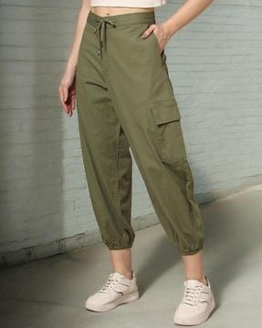 women high-rise loose tapered fit joggers