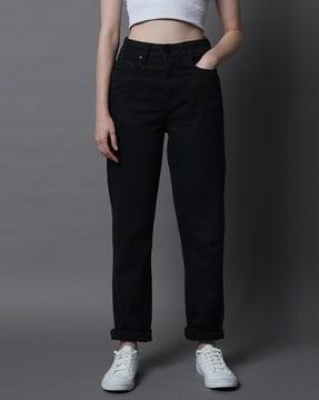 women high-rise mom fit jeans