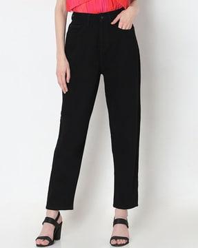 women high-rise mom jeans