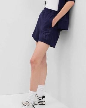 women high-rise regular fit shorts