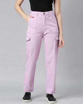 women high rise relaxed fit jeans