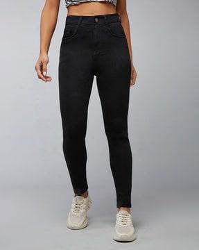 women high-rise relaxed fit jeans