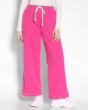 women high-rise relaxed fit pants