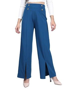 women high-rise relaxed fit pants