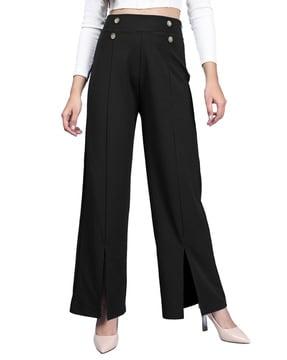 women high-rise relaxed fit pants