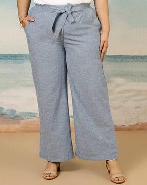 women high rise relaxed fit pants