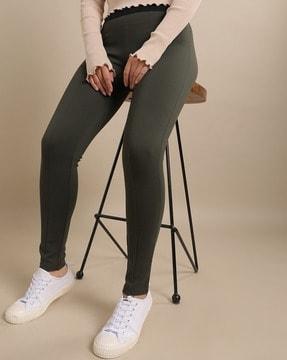 women high-rise relaxed fit treggings