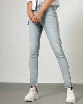 women high-rise skinny fit jeans