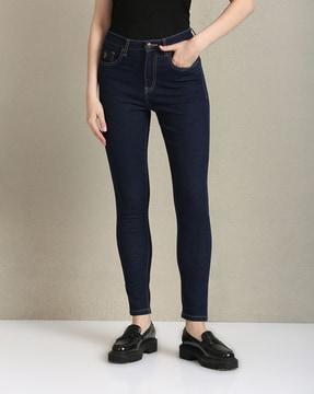 women high-rise skinny fit jeans