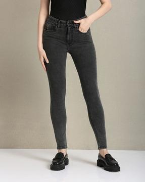 women high-rise skinny fit jeans