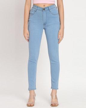 women high-rise skinny fit jeans