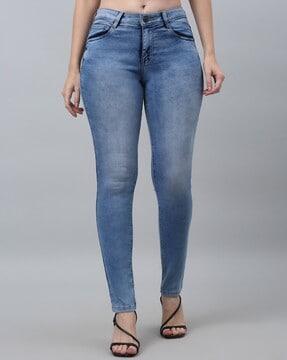 women high-rise skinny fit jeans