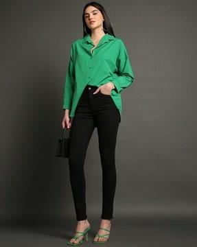 women high-rise skinny fit jeans