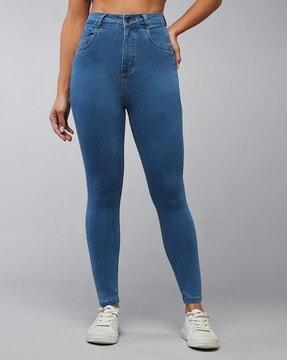 women high-rise skinny fit jeans