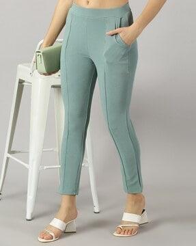 women high-rise skinny fit pants