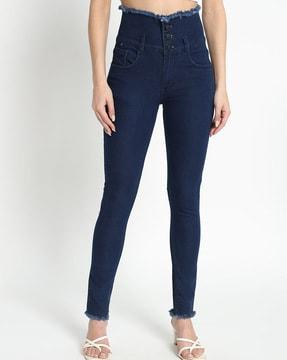 women high-rise skinny jeans