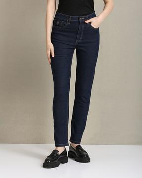 women high-rise slim fit jeans