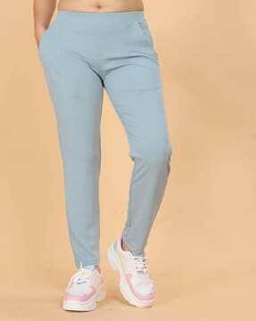 women high-rise slim fit pants