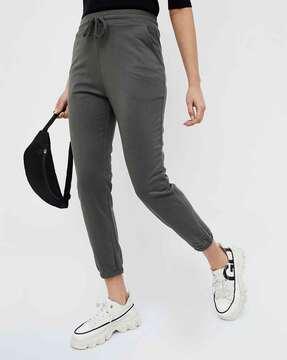 women high-rise slim fit pants