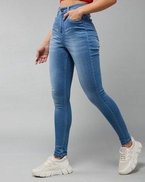 women high-rise super skinny jeans