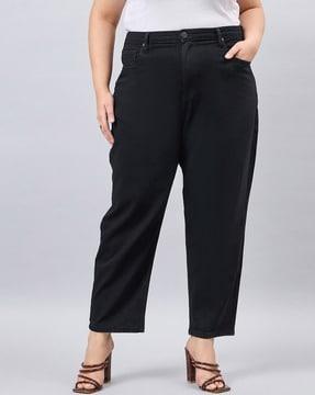women high-rise wide jeans