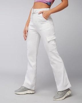 women high-rise wide jeans