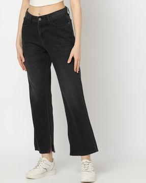 women high-rise wide-leg jeans