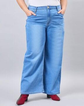 women high-rise wide-leg jeans