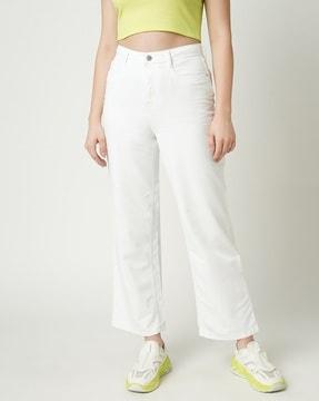 women high-rise wide leg jeans