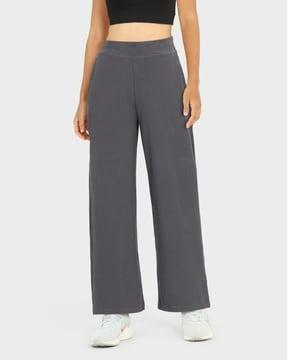 women high-rise wide-leg pants