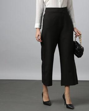 women high-rise wide-leg trousers