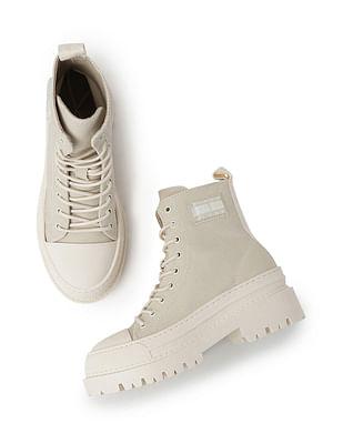 women high top lace up shoes