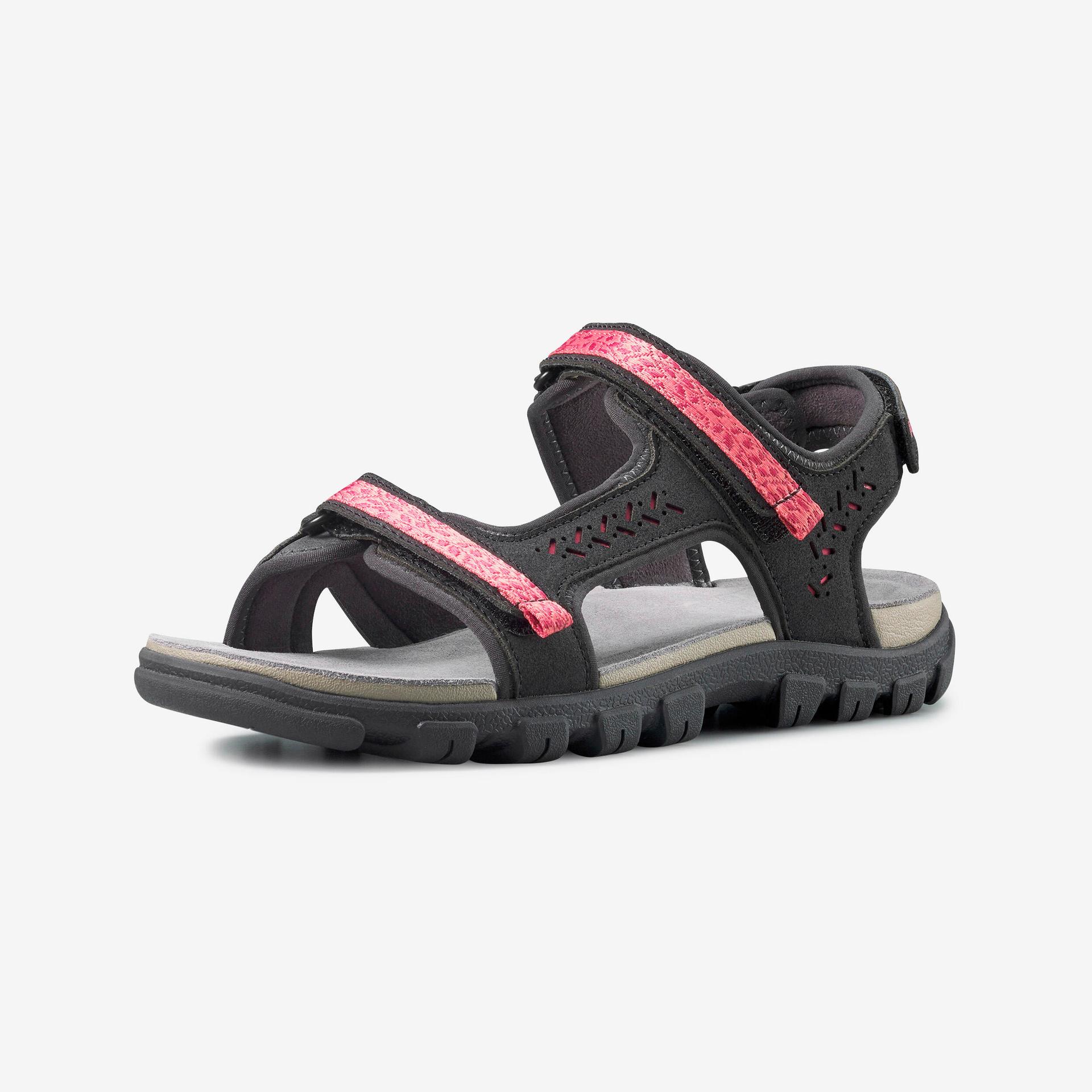 women hiking sandals - nh500 - blue/pink